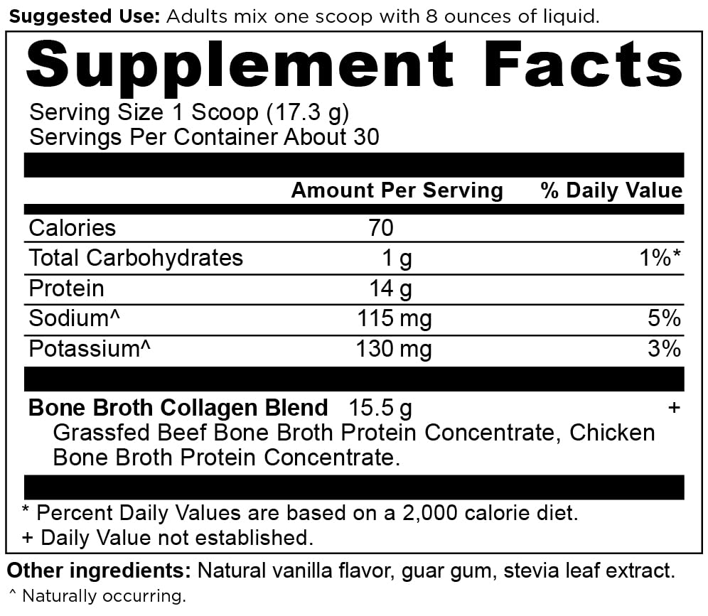 Ancient Nutrition Collagen Powder, Bone Broth Collagen, Vanilla, Hydrolyzed Multi Collagen Peptides, Supports Skin and Nails, Joint Supplement, 30 Servings, 18.3oz