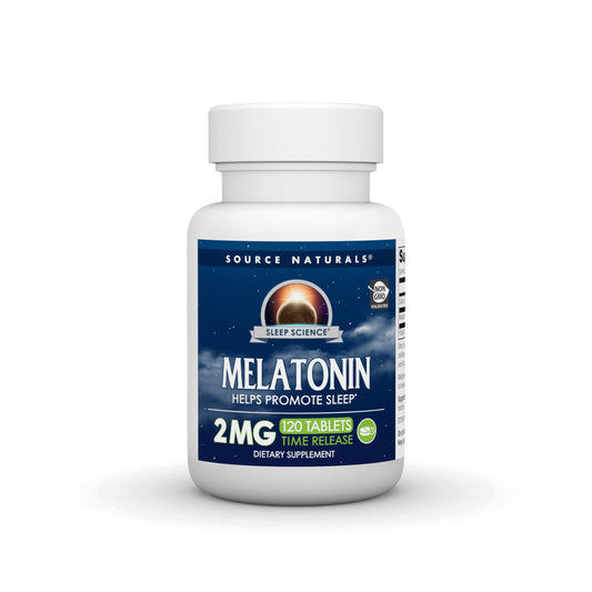 Pre-Order | Arrives in 5–10 Days – Source Naturals Time Released Melatonin 2 mg - 120 Time Release Tablets