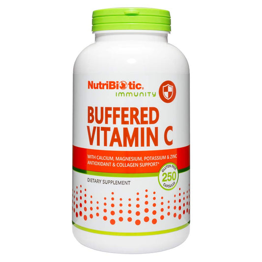 NutriBiotic Buffered Vitamin C 500 Mg, 250 Caps | Pharmaceutical Grade Vitamin C with Calcium, Magnesium, Potassium & Zinc for Antioxidant & Collagen Support | Non-GMO & Gluten Free