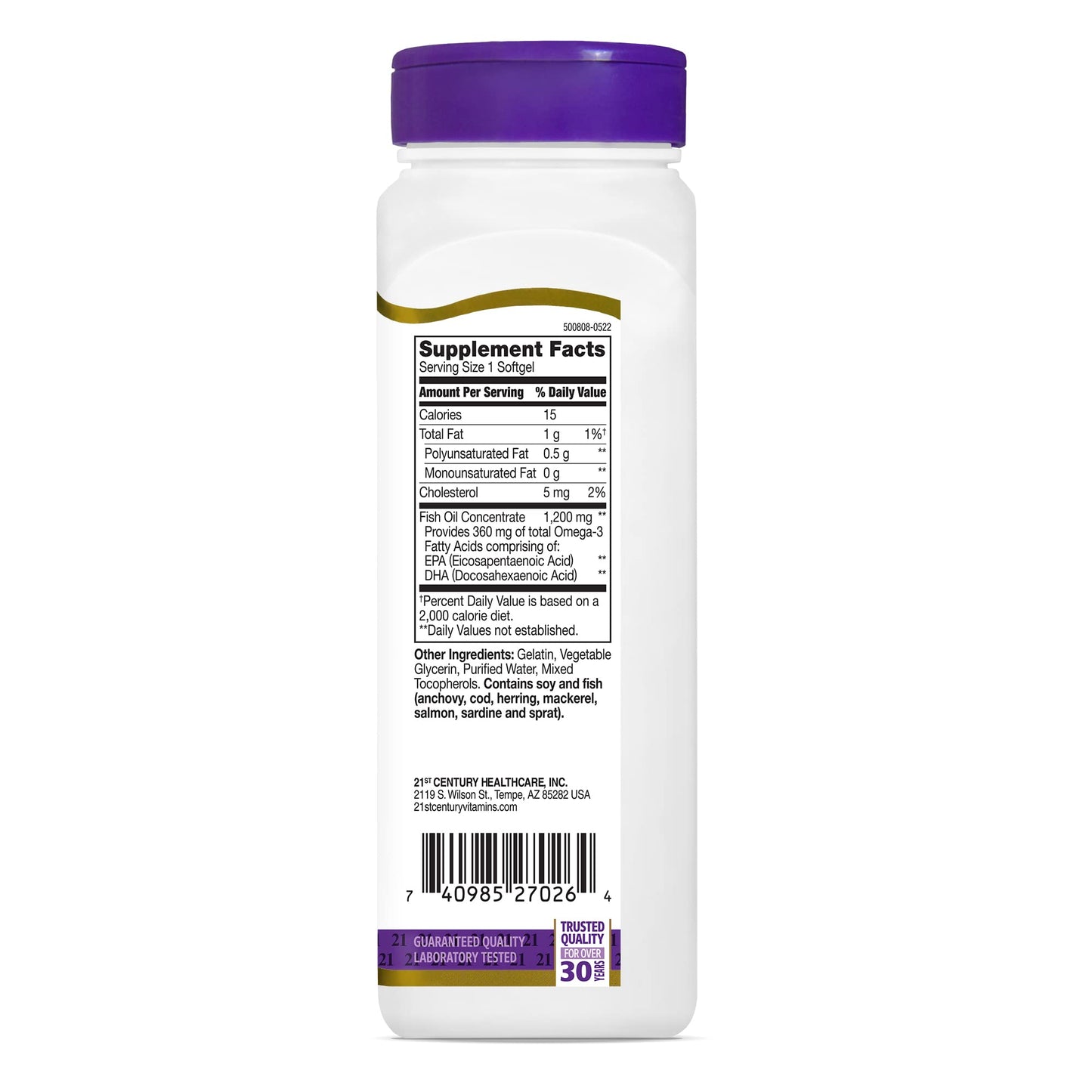 Pre-Order | Arrives in 5–10 Days – 21st Century Fish Oil, 1,200 mg, 90 Softgels