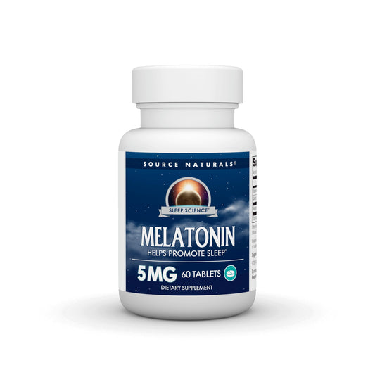 Pre-Order | Arrives in 5–10 Days – Source Naturals Sleep Science Melatonin, Helps Promote Sleep*, 5 mg - 60 Tablets