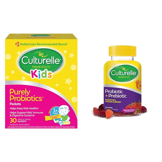 Pre-Order | Arrives in 5–10 Days – Culturelle Kids Daily Probiotic Supplement & Daily Probiotic Gummies for Women & Men, Berry Flavor, 52 Count, Naturally-Sourced Daily Probiotic + Prebiotic for Digestive Health, Non-GMO & Vegan