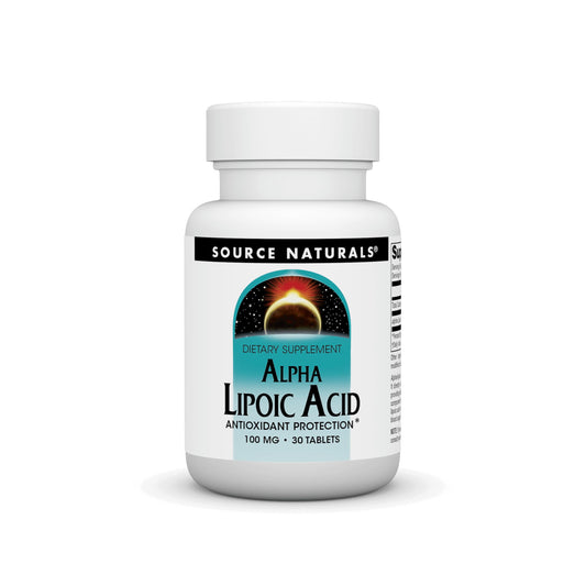 Pre-Order | Arrives in 5–10 Days – Alpha Lipoic Acid 100mg Source Naturals, Inc. 30 Tabs