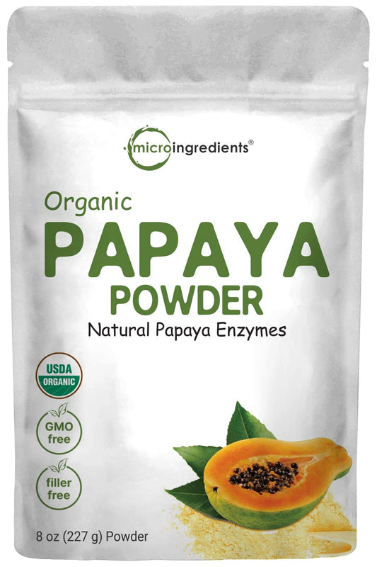 Pre-Order | Arrives in 5–10 Days – Organic Papaya Powder, 8oz | 100% Natural Fruit Powder | Freeze-Dried Papayas Source | No Sugar & Additives | Great Flavor for Drinks, Smoothie, & Beverages | Non-GMO & Vegan Friendly