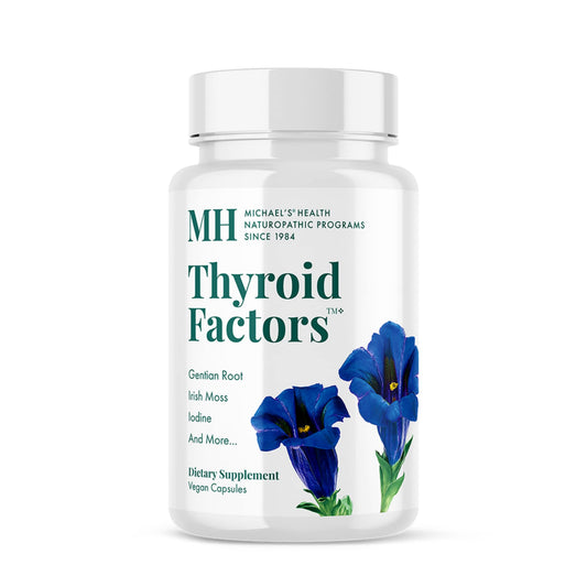 MICHAEL'S Health Naturopathic Programs Thyroid Factors - 60 Vegan Capsules - Nutrients for Production of Thyroid Hormones - Kosher - 20 Servings