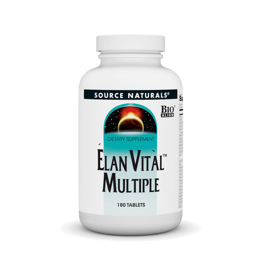 Pre-Order | Arrives in 5–10 Days – Source Naturals Elan Vital Multiple - Supports Brain, Heart, Liver, Immune, Energy Boost - 180 Tablets