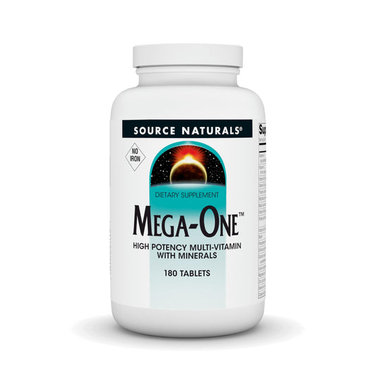 Pre-Order | Arrives in 5–10 Days – Source Naturals Mega-One Muti-Vitamin with Minerals, No Iron - 180 Tablets