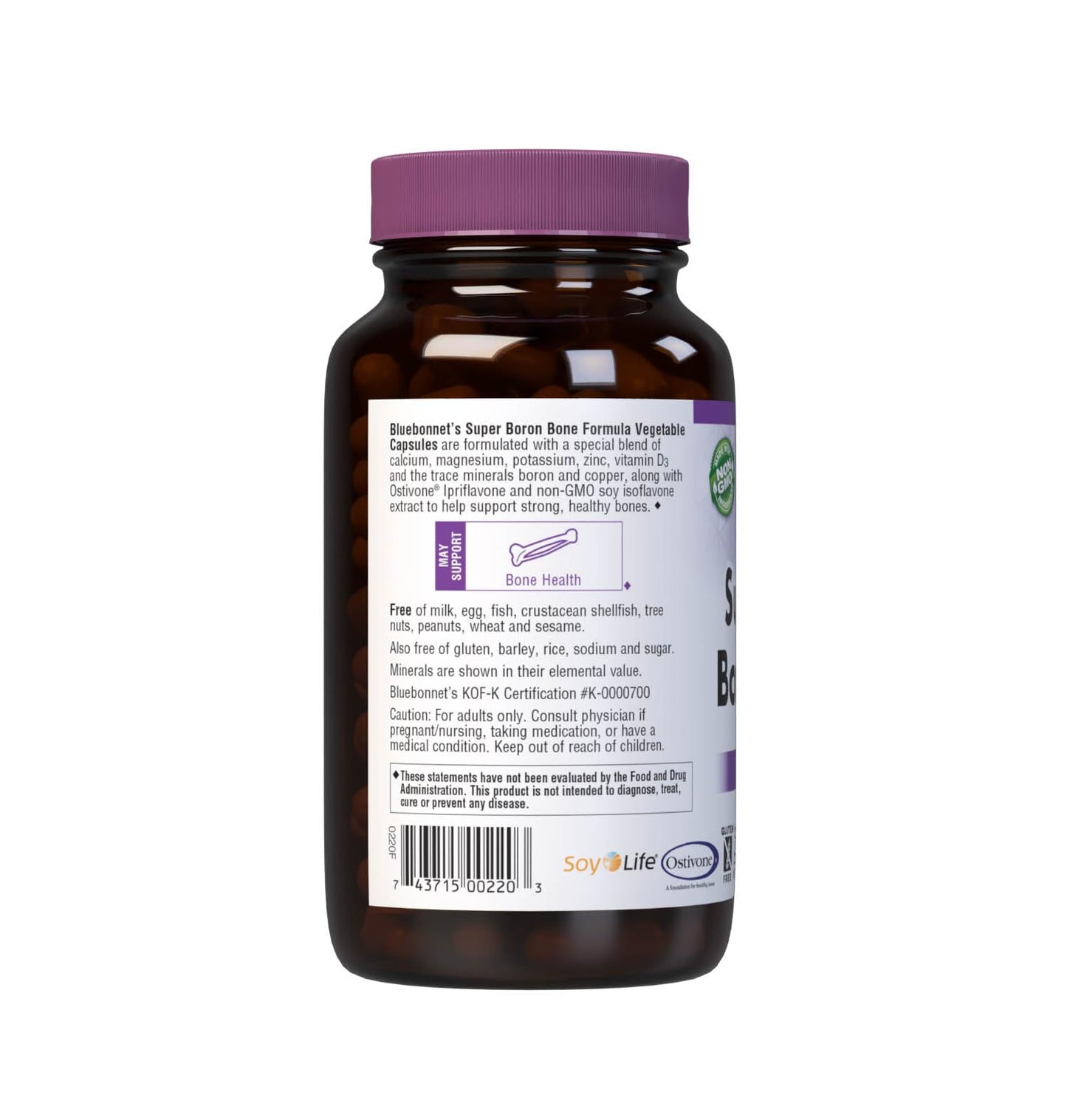Pre-Order | Arrives in 5–10 Days – BlueBonnet Super Boron Bone Formula Vegetarian Capsules, 120 Count