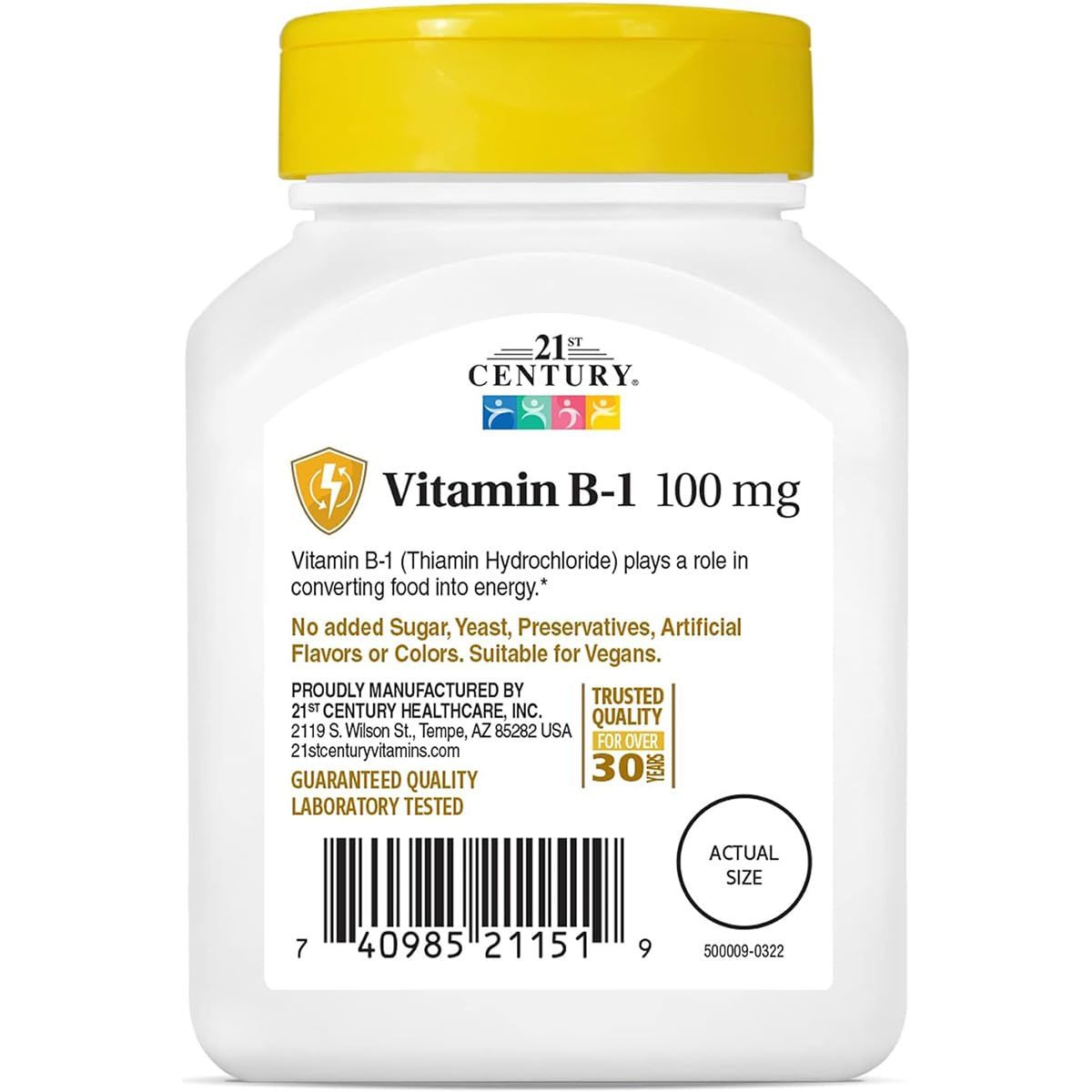 21st Century B-1 Tablets, 100 Mg, 110 Count