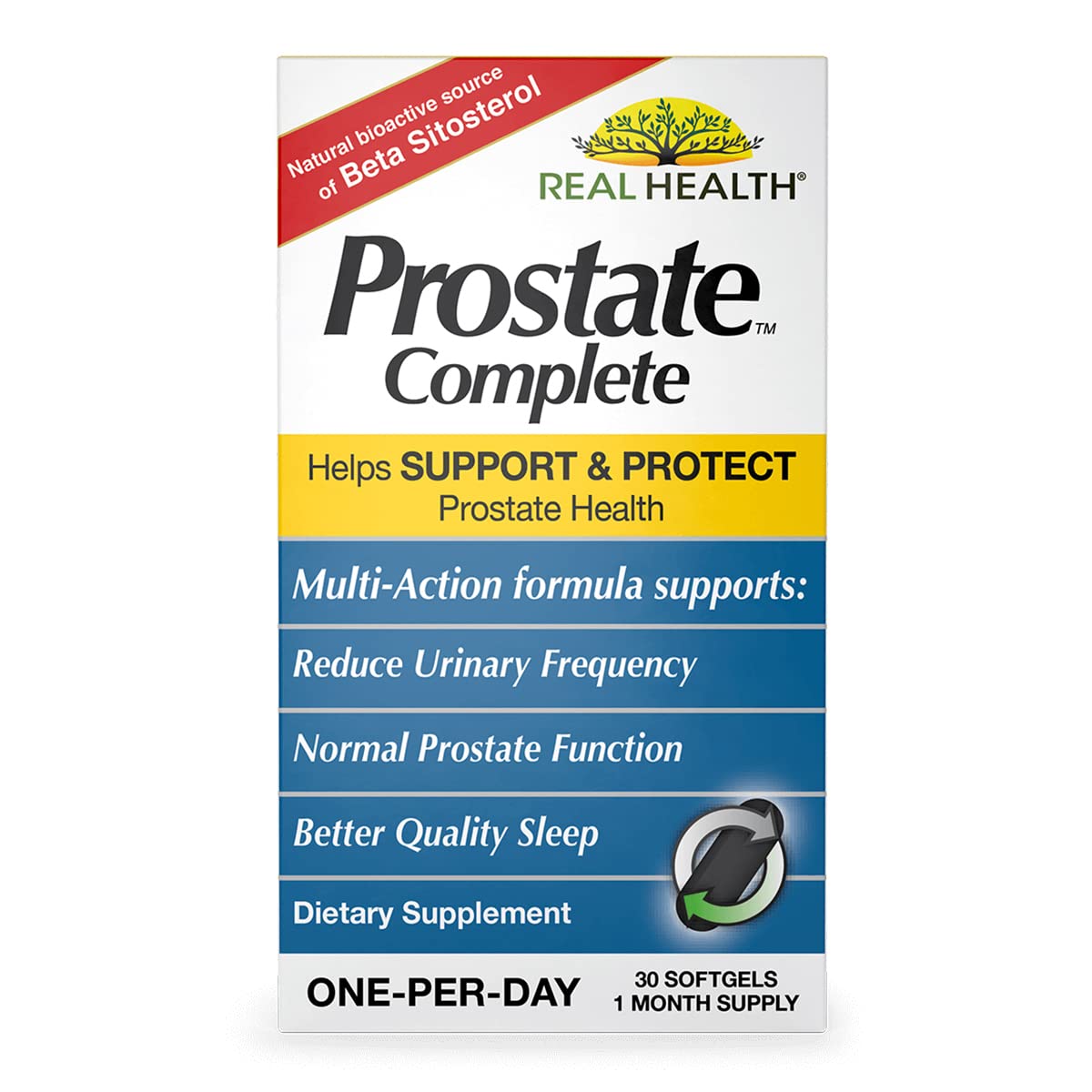 Real Health Prostate Complete - Prostate Supplements for Men, Prostate Health, Prostate Relief, Saw Palmetto for Men, One-per-Day Prostate Formula - 30 Count