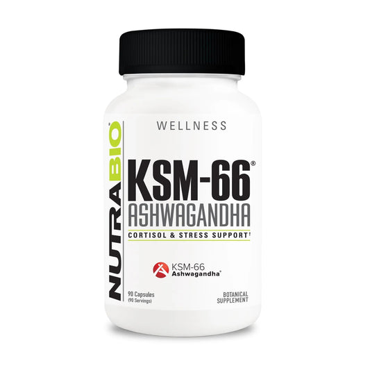 NutraBio Ashwagandha KSM-66 Herbal Supplement for Better Overall Well-Being- Ashwagandha Supplement- 600mg - 90 Vegetable Capsules