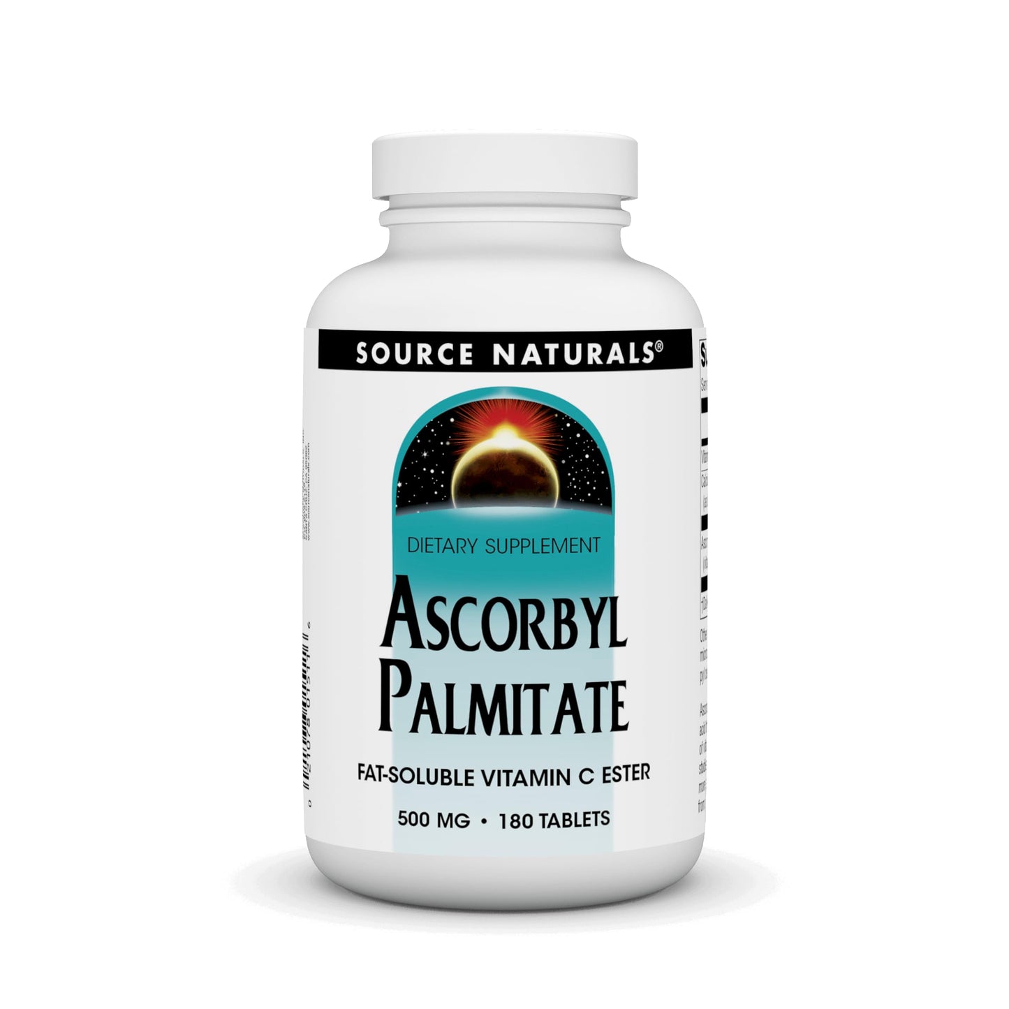 Pre-Order | Arrives in 5–10 Days – Source Naturals Ascorbyl Palmitate 500mg Fat-Soluble Vitamin C Ester Supplement - 180 Tablets