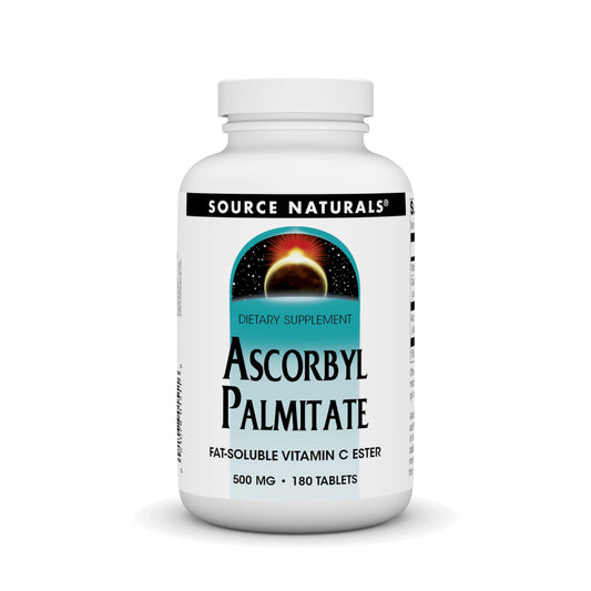 Pre-Order | Arrives in 5–10 Days – Source Naturals Ascorbyl Palmitate 500mg Fat-Soluble Vitamin C Ester Supplement - 180 Tablets