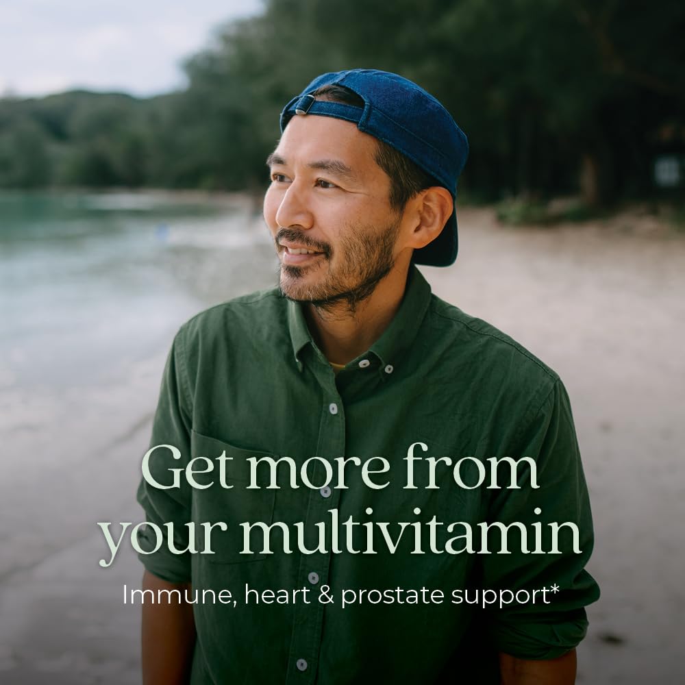 New Chapter Men's Multivitamin 40 Plus for Energy, Heart, Prostate + Immune Support with Fermented Nutrients - Every Man's One Daily 40+, Made with Organic Vegetables & Herbs, Non-GMO - 72 ct
