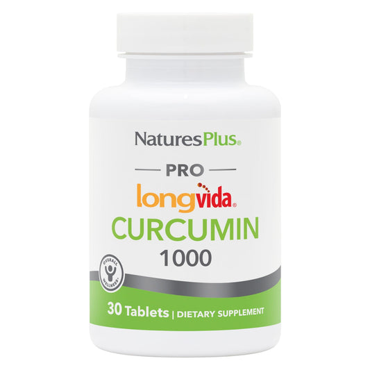 Natures Plus PRO Longvida Curcumin 1000 mg - 30 Tablets - Promotes Healthy Free Radical Protection - Non-GMO, Vegan & Gluten Free - 30 Servings