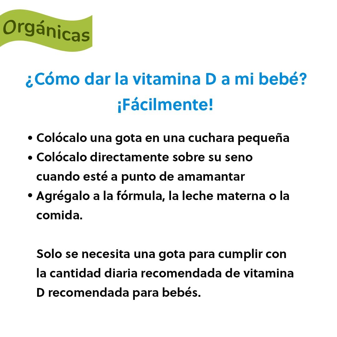 Mommy's Bliss Organic Baby Vitamin D Drops | Promotes Healthy Growth and Bone Development | Age Newborn+ | 0.11 Fl Oz (100 Servings)