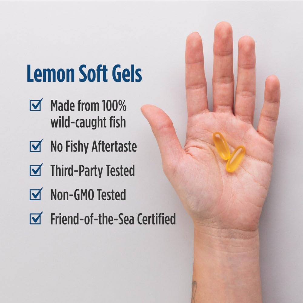 Pre-Order | Arrives in 5–10 Days – Nordic Naturals Omega-3, Lemon Flavor - 90 Soft Gels - 690 mg Omega-3 - Fish Oil - EPA & DHA - Immune Support, Brain & Heart Health, Optimal Wellness - Non-GMO - 45 Servings