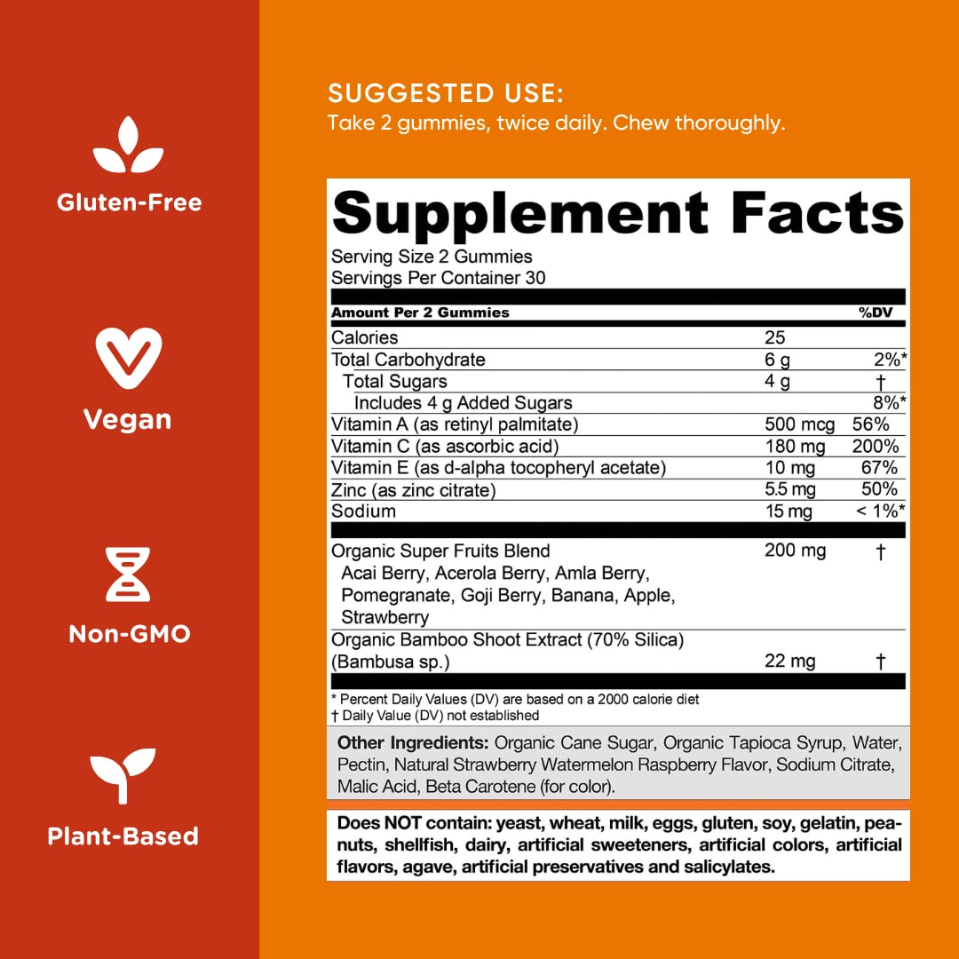 Pre-Order | Arrives in 5–10 Days – Goli Nutritional Supplement, SuperFruits Beauty Gummy Vitamin - 60 Count - Collagen-Promoting Ingredients - Mixed Fruit, Vegan, Plant-Based, Non-GMO, Gluten-Free & Gelatin Free