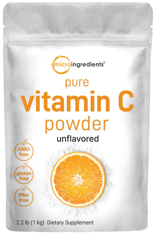 Pre-Order | Arrives in 5–10 Days – Pure Vitamin C Crystal Powder (Water Soluble Vitamin C 1000mg Per Serving), 1 KG (2.2 Pounds), Immune Vitamins and Strong Antioxidant, Pure Ascorbic Acid Powder Supplement