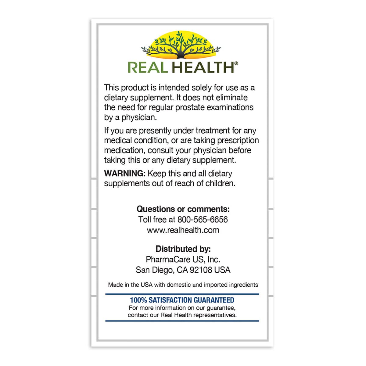 Real Health Prostate Complete - Prostate Supplements for Men, Prostate Health, Prostate Relief, Saw Palmetto for Men, One-per-Day Prostate Formula - 30 Count