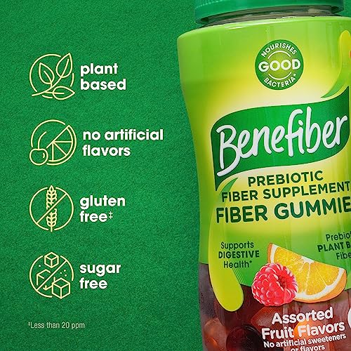 Pre-Order | Arrives in 5–10 Days – Benefiber Prebiotic Fiber Supplement Gummies for Digestive Health, Assorted Fruit Flavor - 81 Count
