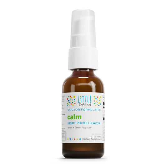 Pre-Order | Arrives in 5–10 Days – DAVINCI Calming Supplement for Kids - Supports Relaxation, Focus and Alertness - with Green Tea and Stevia Leaf Extract - Fruit Punch Flavor - 30 ml