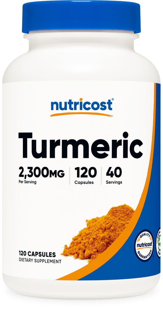 Pre-Order | Arrives in 5–10 Days – Nutricost Turmeric Curcumin with BioPerine and 95% Curcuminoids, 2300mg, 120 Capsules, Veggie Capsules, 767mg Per Cap, 40 Servings, Gluten Free, Non-GMO