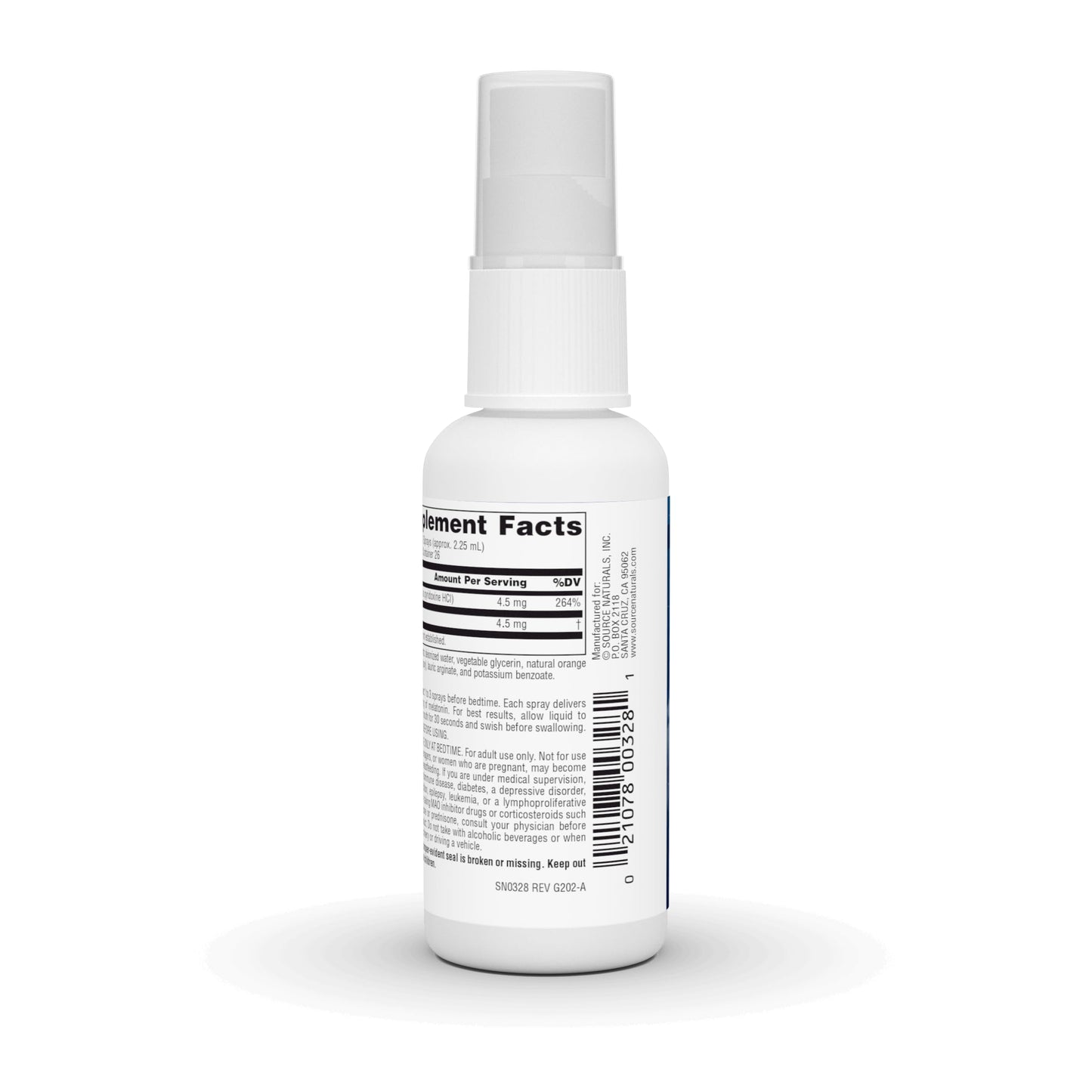 Pre-Order | Arrives in 5–10 Days – Source Naturals Melatonin Orange Flavored NutraSpray 1.5 mg - 2 Fluid oz