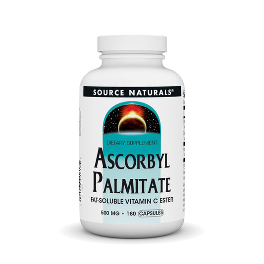 Pre-Order | Arrives in 5–10 Days – Source Naturals Ascorbyl Palmitate 500mg Fat-Soluble Vitamin C Ester Supplement - 180 Capsules