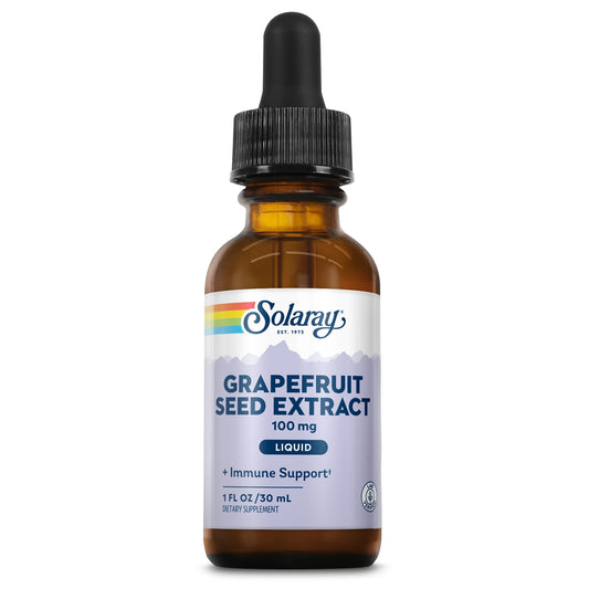 Pre-Order | Arrives in 5–10 Days – SOLARAY Grapefruit Seed Extract Liquid 100mg - Immune Support Supplement w/Antioxidants and Polyphenols - Gut Health and Digestion Support - 60-Day Guarantee, Lab Verified, Approx. 100 Serv, 1 FL OZ