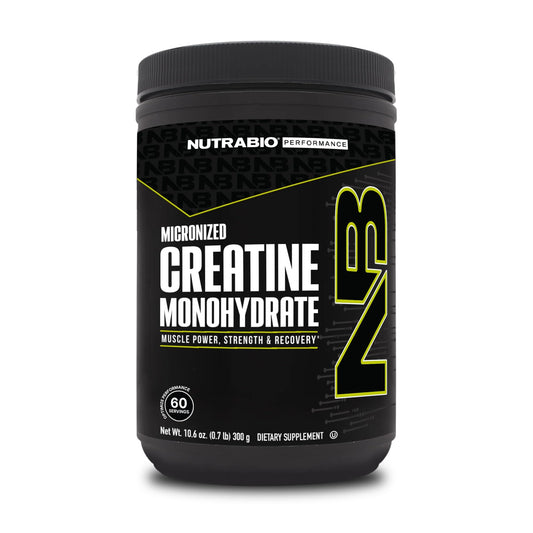 NutraBio Pure Micronized Creatine Monohydrate Powder Supplement, Unflavored, (300 g) - Supports Bulk Muscle Energy, Recovery, and Strength - HPLC Tested Creatine Powder Supplement for Men and Women