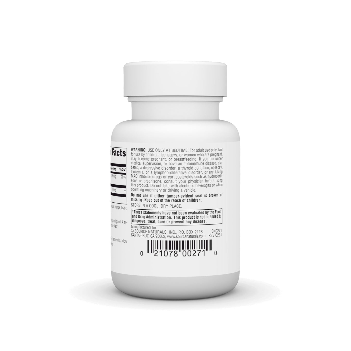 Pre-Order | Arrives in 5–10 Days – Source Naturals Melatonin 2.5 mg - 60 Orange Flavored Lozenges