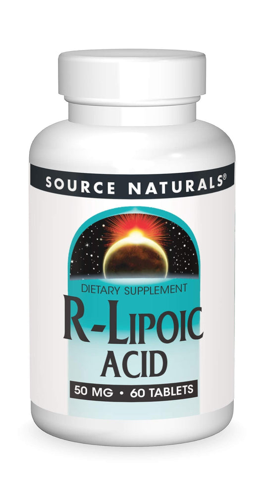 Pre-Order | Arrives in 5–10 Days – Source Naturals R-Lipoic Acid 50mg, 60 Tablets