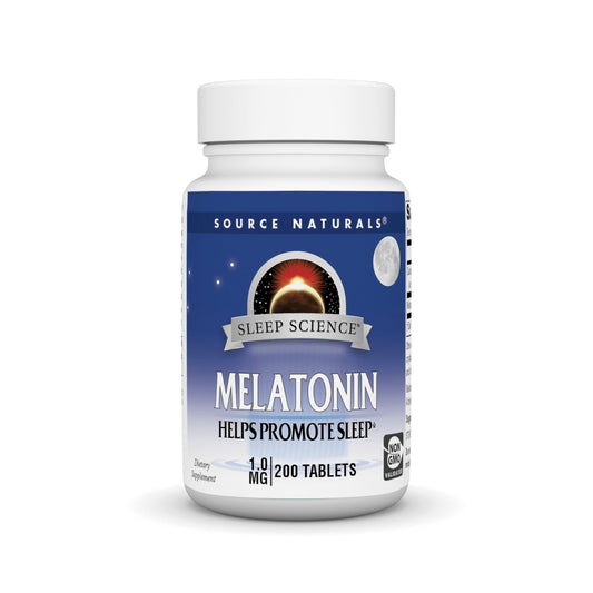 Pre-Order | Arrives in 5–10 Days – Source Naturals Melatonin 1 mg - 200 Tablets