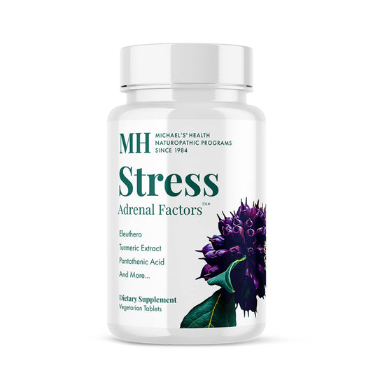 MICHAEL'S Health Naturopathic Programs Stress Adrenal Factors - 90 Vegetarian Tablets - Nutrients to Nourish The Adrenal Glands - with Turmeric & Ashwagandha - Stimulant Free - 30 Servings