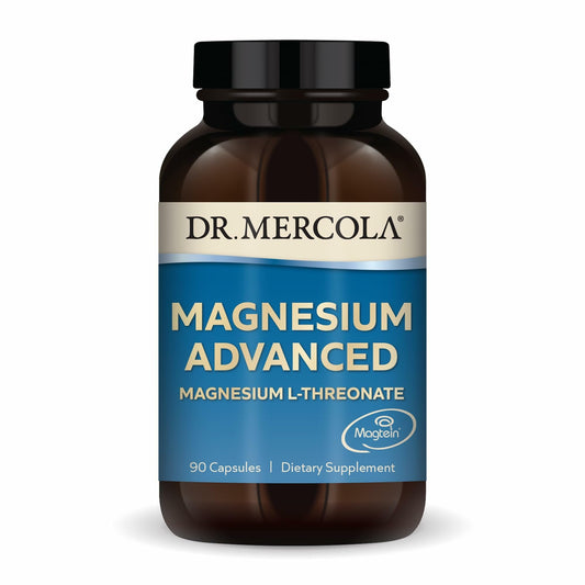 Pre-Order | Arrives in 5–10 Days – Dr. Mercola Magnesium Advanced - Supports Bone, Joint & Brain Health - Contributes to More Restful Sleep - Non-GMO, Gluten-Free & Soy-Free - 90 Capsules (30 Servings)
