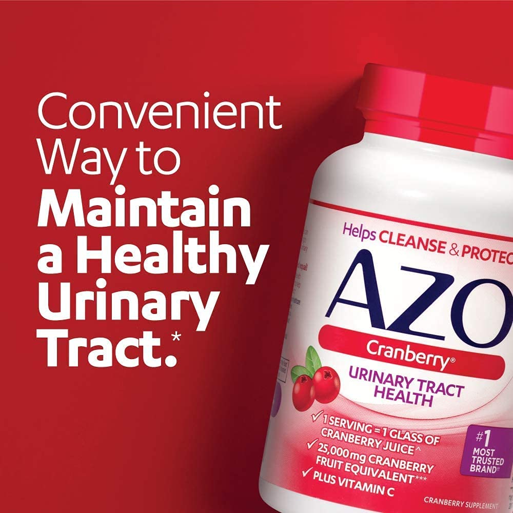 AZO Cranberry Urinary Tract Health, 100 Softgels & 50 Caplets, 1 Serving = 1 Glass Cranberry Juice, Sugar Free Pacran
