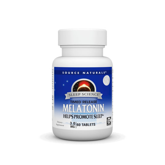 Pre-Order | Arrives in 5–10 Days – Source Naturals Sleep Science Melatonin* - 3 mg, 60 Time Released Tablets