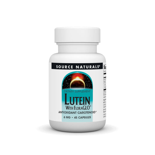Pre-Order | Arrives in 5–10 Days – Source Naturals Lutein with FloraGLO, Antioxidant Carotenoid* -6 mg, 45 Capsules