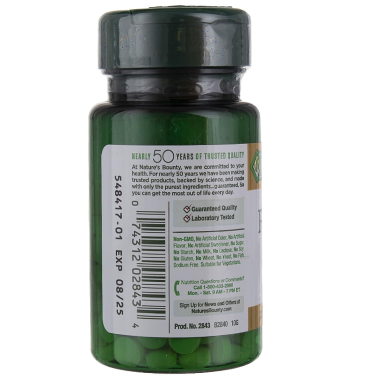 Nature's Bounty Folic Acid 800 mcg Tablets Maximum Strength 250 ea