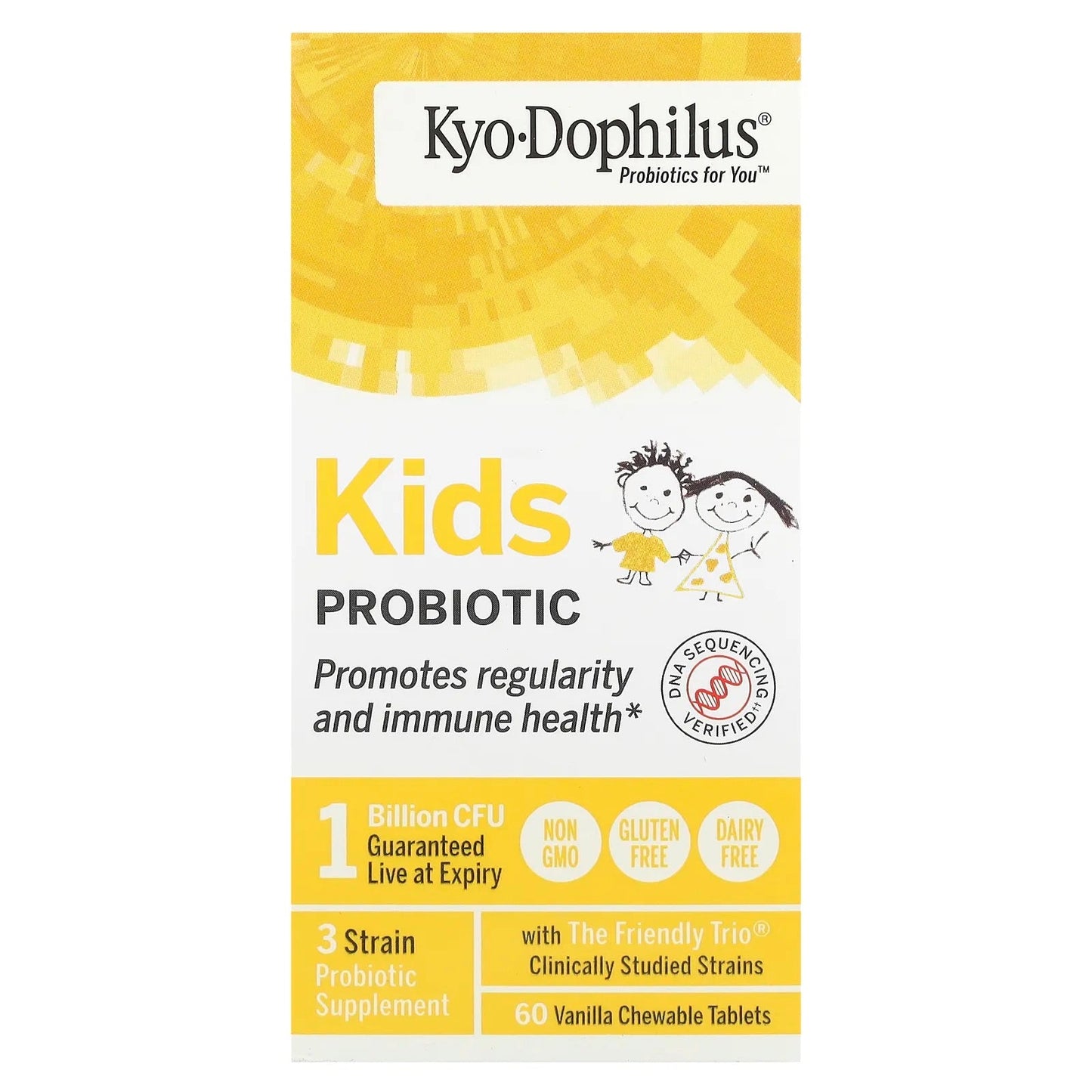 Kyolic
Kids Probiotic, Vanilla, 60 Chewable Tablets