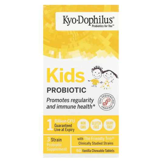 Kyolic
Kids Probiotic, Vanilla, 60 Chewable Tablets