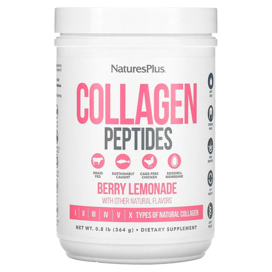 NaturesPlus
Collagen Peptides, Berry Lemonade, 0.8 lbs (364 g)