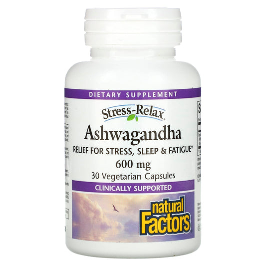 Natural Factors
Stress-Relax, Ashwagandha, 600 mg, 30 Vegetarian Capsules