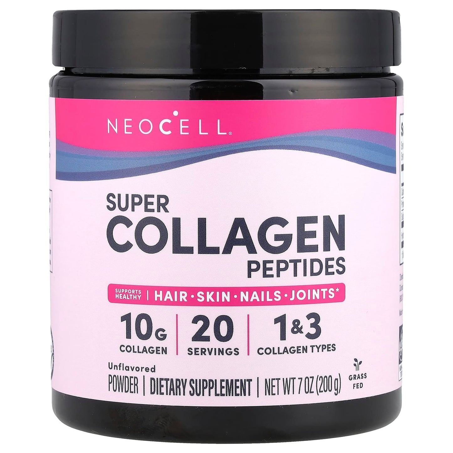 NeoCell
Super Collagen Peptides, Unflavored, 7 oz (200 g)