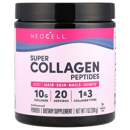 NeoCell
Super Collagen Peptides, Unflavored, 7 oz (200 g)