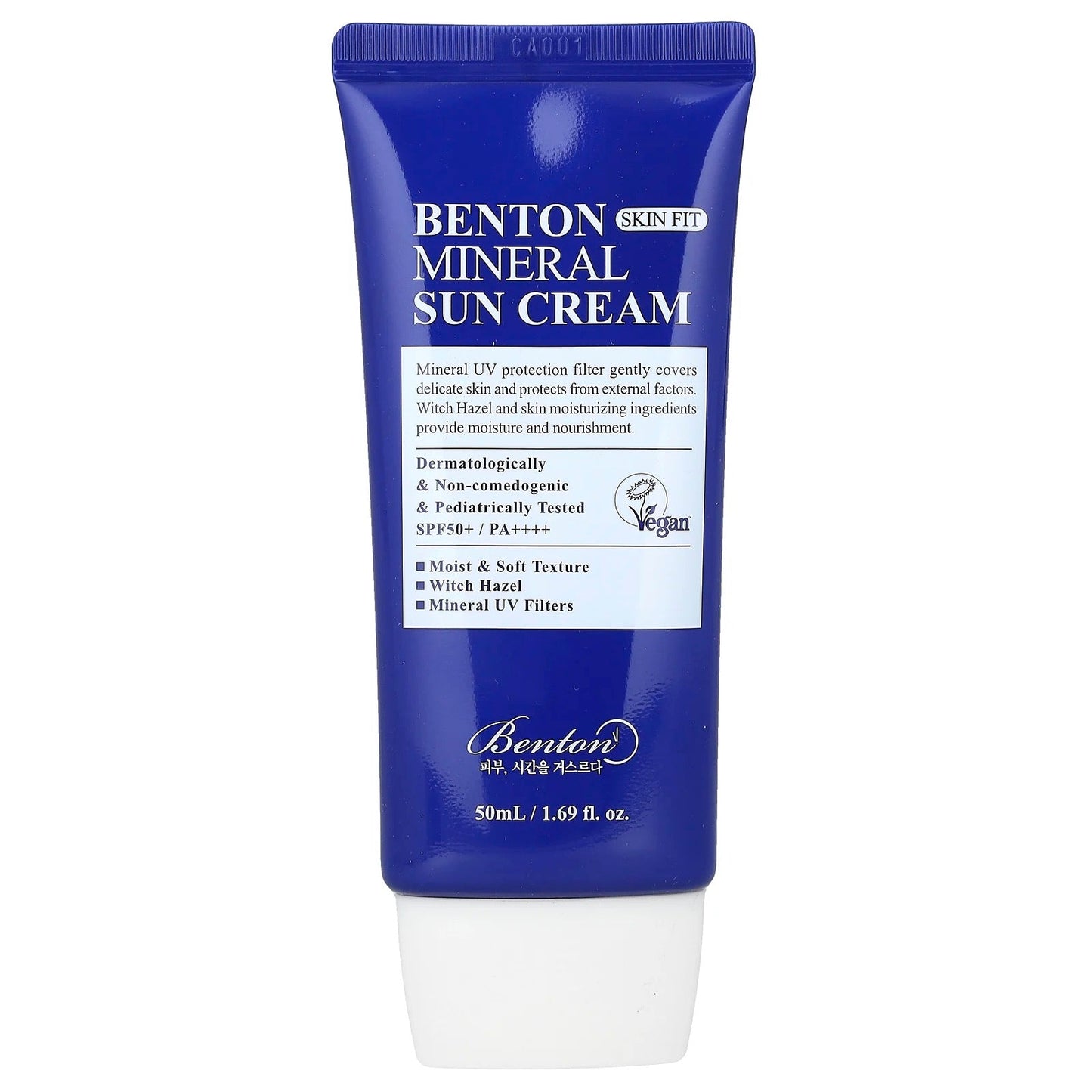 Pre-Order | Arrives in 5–10 Days – Benton
Skin Fit Mineral Sun Cream, SPF 50/PA++++, 1.69 fl oz (50 ml)