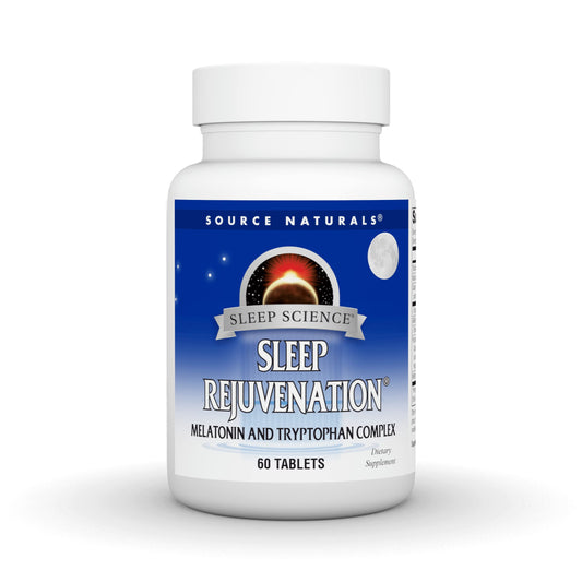 Pre-Order | Arrives in 5–10 Days – Source Naturals Sleep Science Sleep Rejuvenation, Melatonin and Tryptophan Complex for Restful Sleep Support* - 60 Tablets