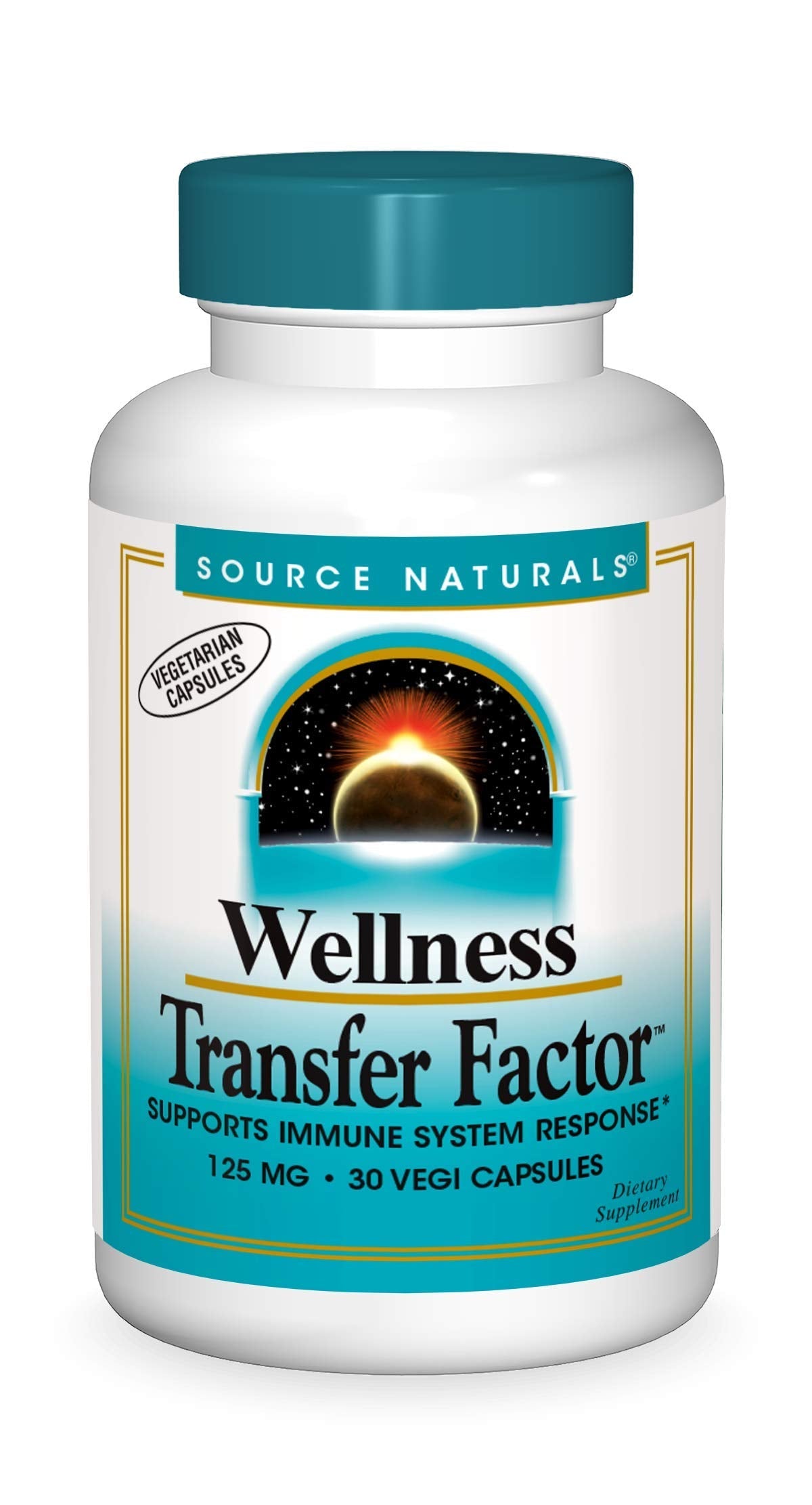 Source Naturals Wellness Transfer Factor, Supports Immune System Response* 125 mg - 30 Vegetarian Capsules