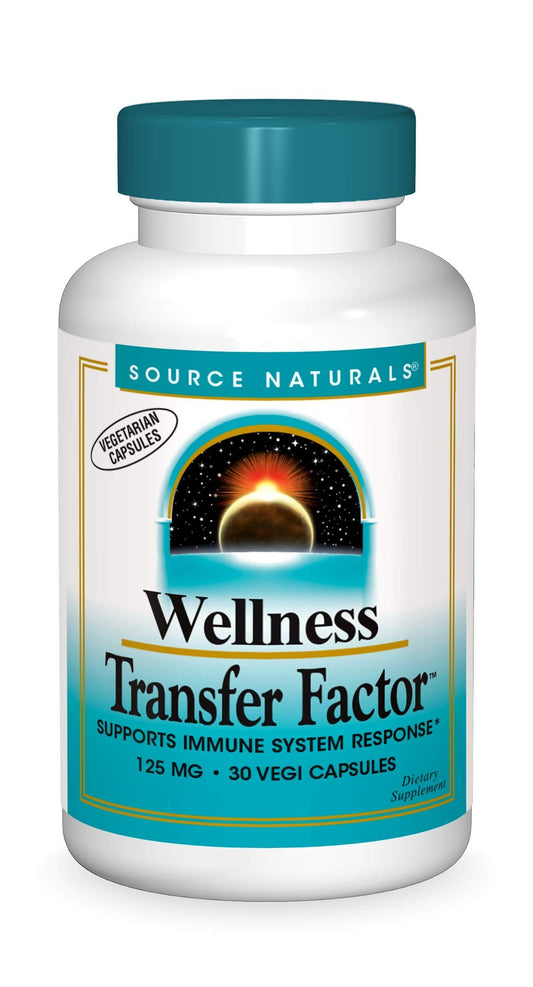 Pre-Order | Arrives in 5–10 Days – Source Naturals Wellness Transfer Factor, Supports Immune System Response* 125 mg - 30 Vegetarian Capsules